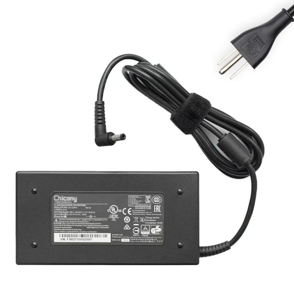 19.5V 6.15A 120W MSI 5.5mm 2.5mm AC Adapter Charger