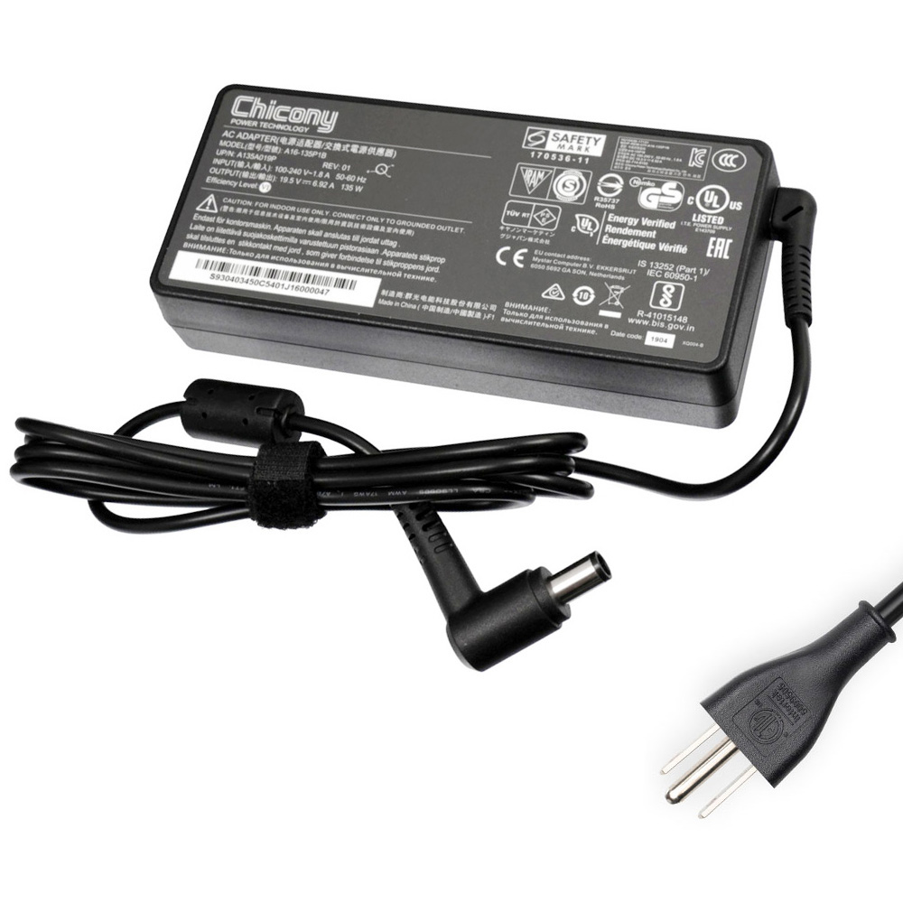 19.5V 6.92A 135W MSI 7.4mm 5.0mm AC Adapter Charger