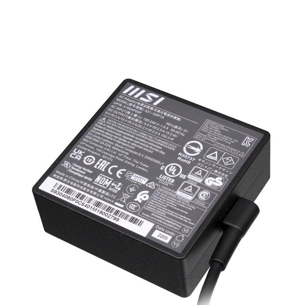 20V 5A 100W MSI(Delta) USB-C Adapter Charger - Image 2