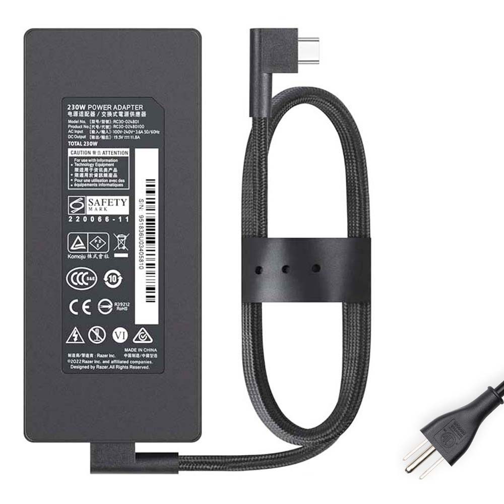 19.5V11.8A 230W Razer 3-Pin Tip AC Adapter Charger