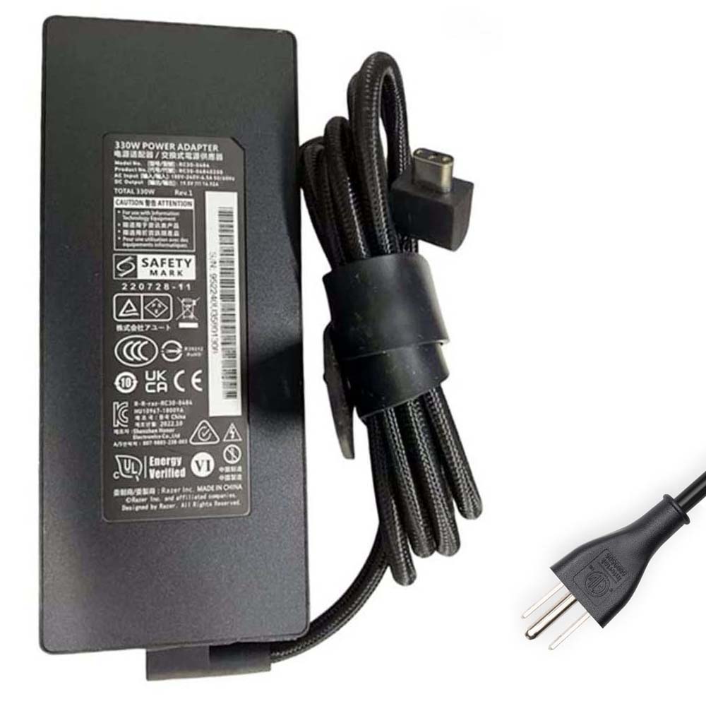 19.5V 16.92A 330W Razer 3-Pin Tip GAN Adapter Charger - Image 3