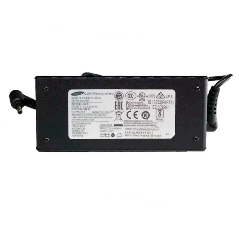 19V 3.16A 60W Samsung 3.0mm 1.0mm AC Adapter Charger