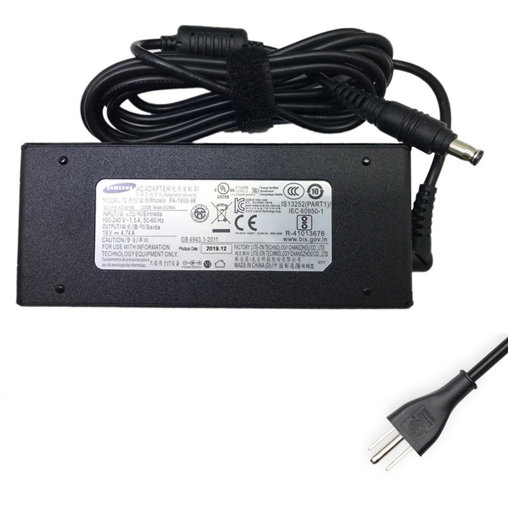 19V 4.74A 90W Samsung 5.5mm 3.3mm AC Adapter Charger