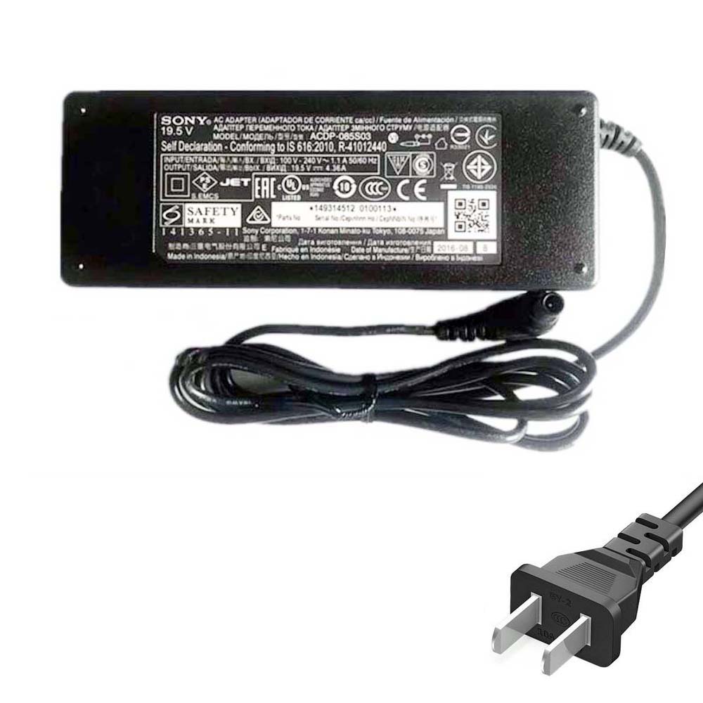 19.5V 4.35A 85W Sony 6.5mm 4.4mm AC Adapter Charger