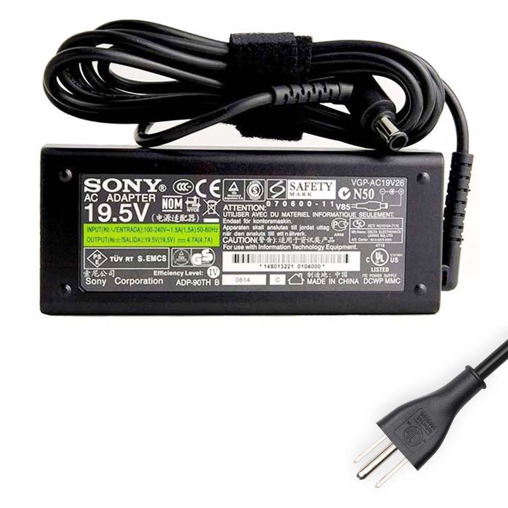 19.5V 4.7A 90W Sony 6.5mm 4.4mm AC Adapter Charger