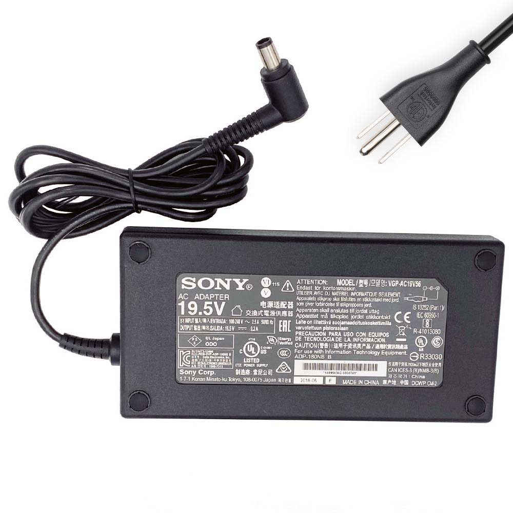 19.5V 9.2A 180W Sony 6.5mm 4.4mm AC Adapter Charger