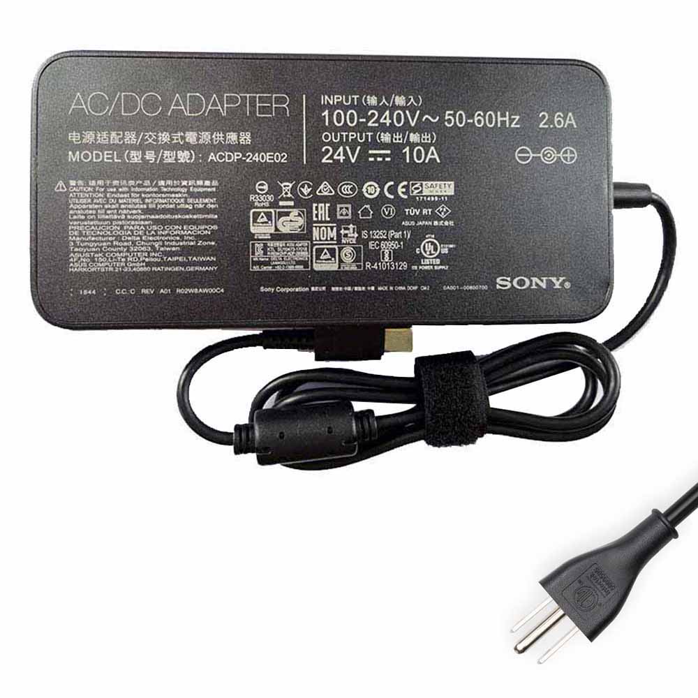 24V 9.4A-10A 240W Sony ACDP-240E01 ACDP-240E02 Rectangular TV Adapter Charger
