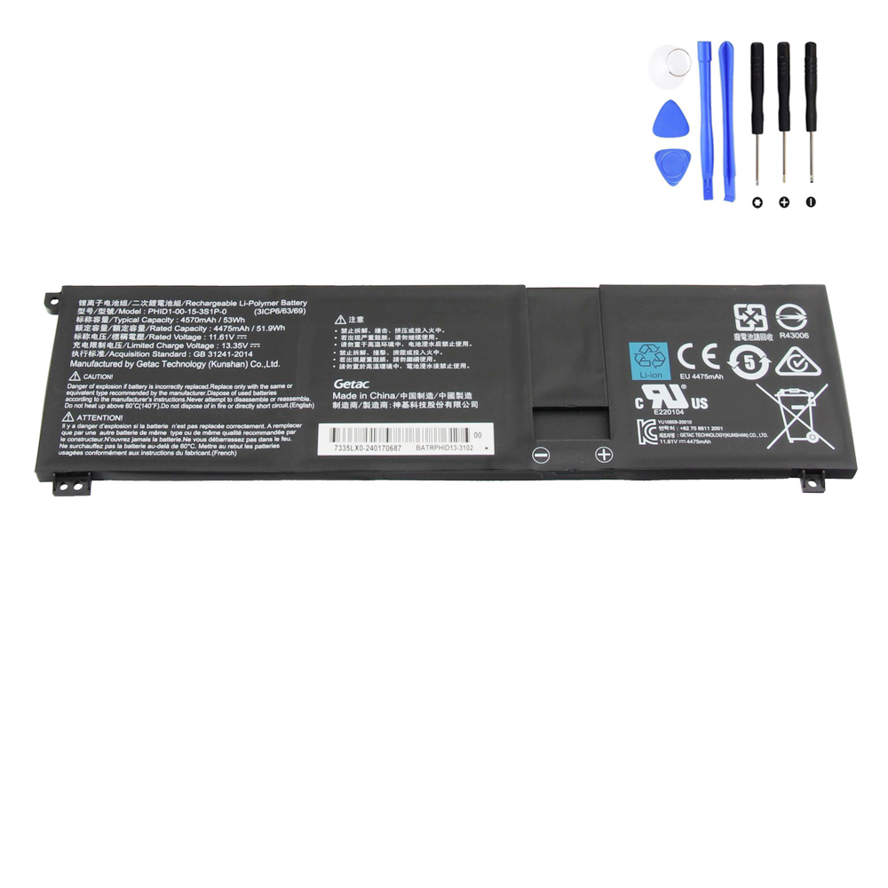 53Wh Tongfang PHID1-00-15-3S1P-0 Battery