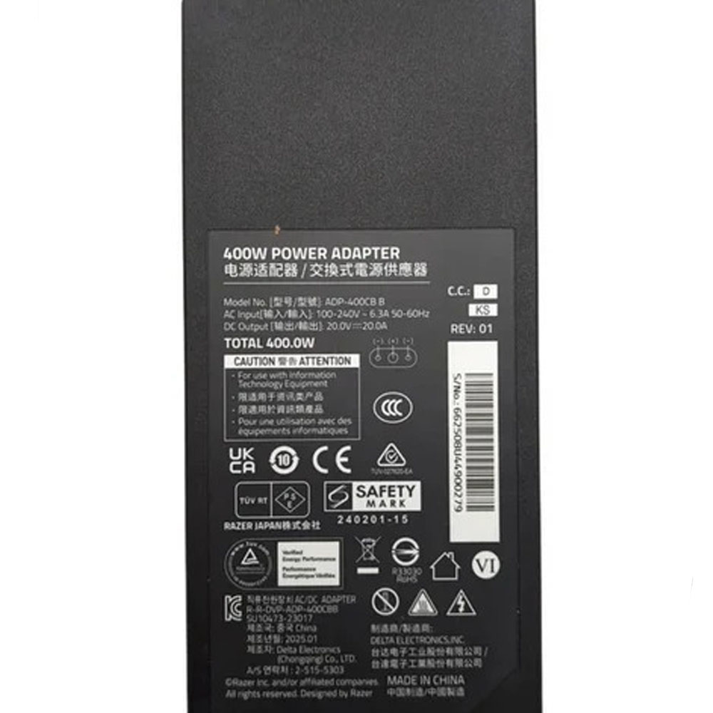20V 20A 400W Razer 3-Pin Tip Adapter Charger - Image 3