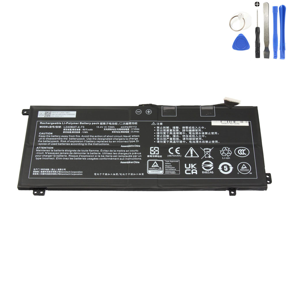 73Wh Clevo L240BAT-4-73 Battery